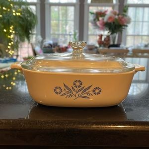 1-Quart Square Casserole with Lid - Cornflower Blue by Corning Corelle